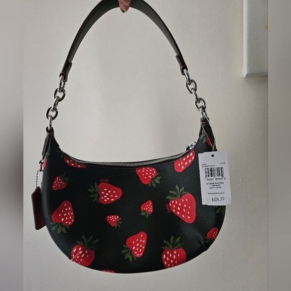 (Brand New) Payton Hobo With Wild Strawberry Print - Picture 8 of 10